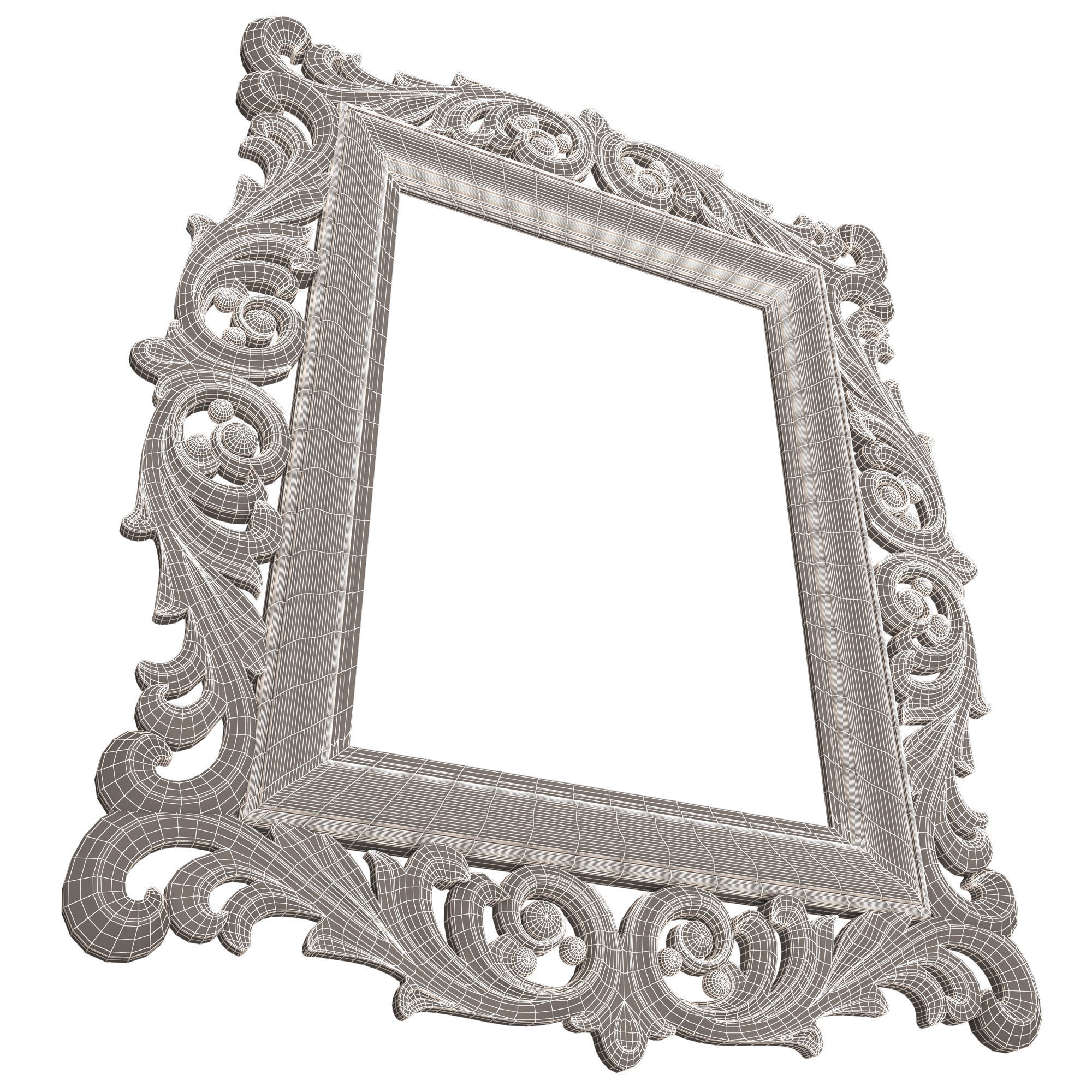 Classic Frame 03 Low-poly 3D model_10