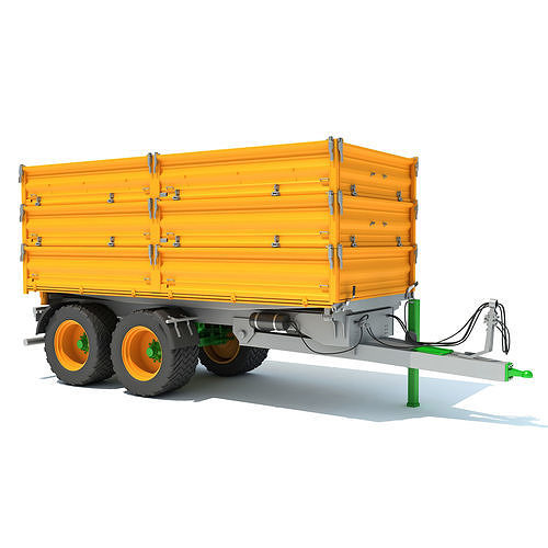 Farm Tractor Trailer 3D model