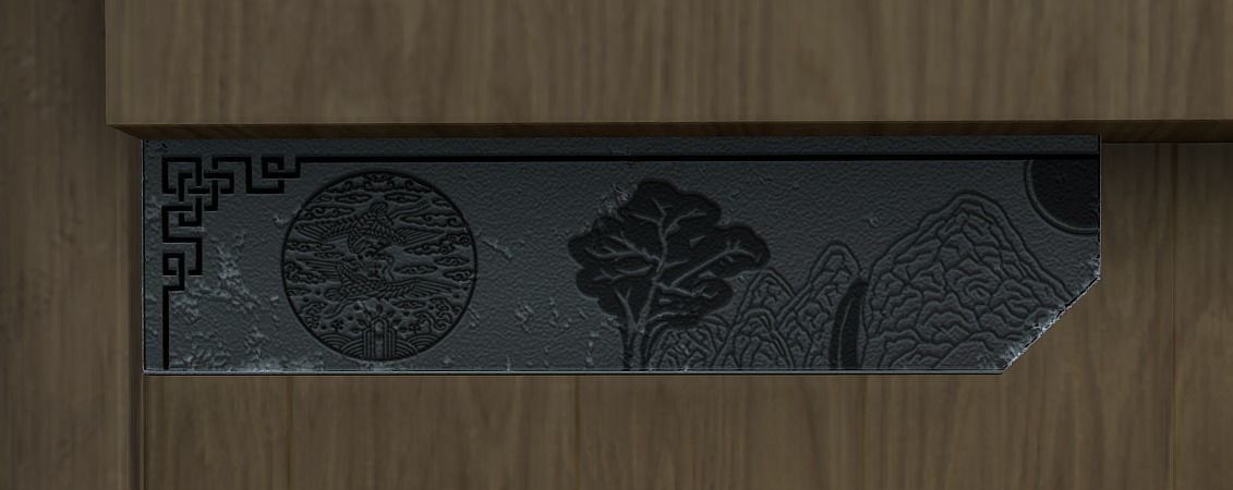 Korean Traditional House Hanok Door Low-poly 3D model_4