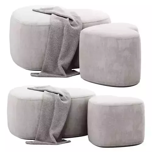 Heart Ottoman by Pottery Barn Kids 3D model