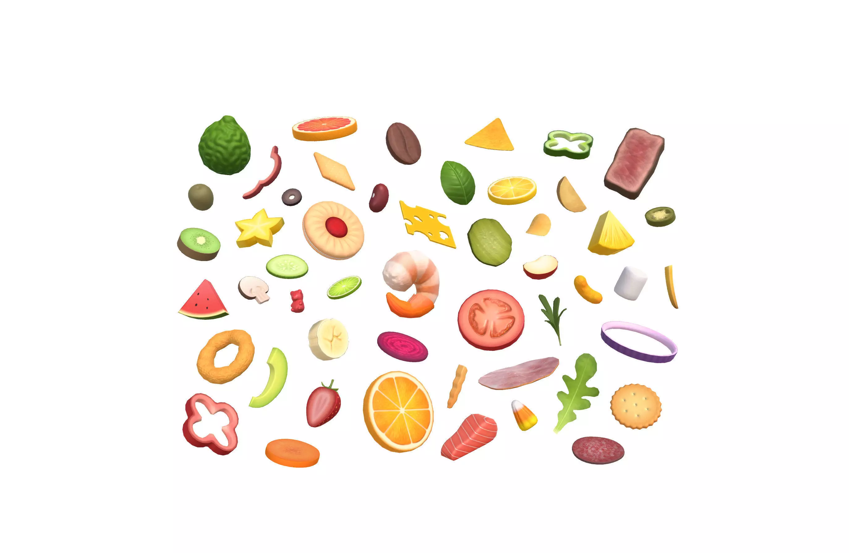 Low Poly Food Pack 4 Low-poly 3D model_0