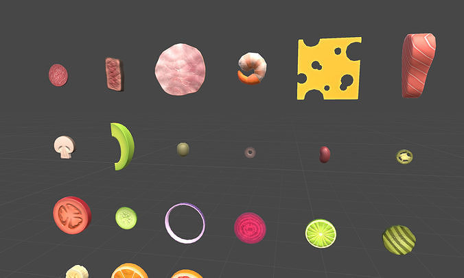 Low Poly Food Pack 4 Low-poly 3D model 7