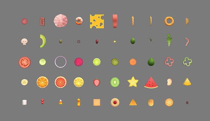 Low Poly Food Pack 4 Low-poly 3D model 3