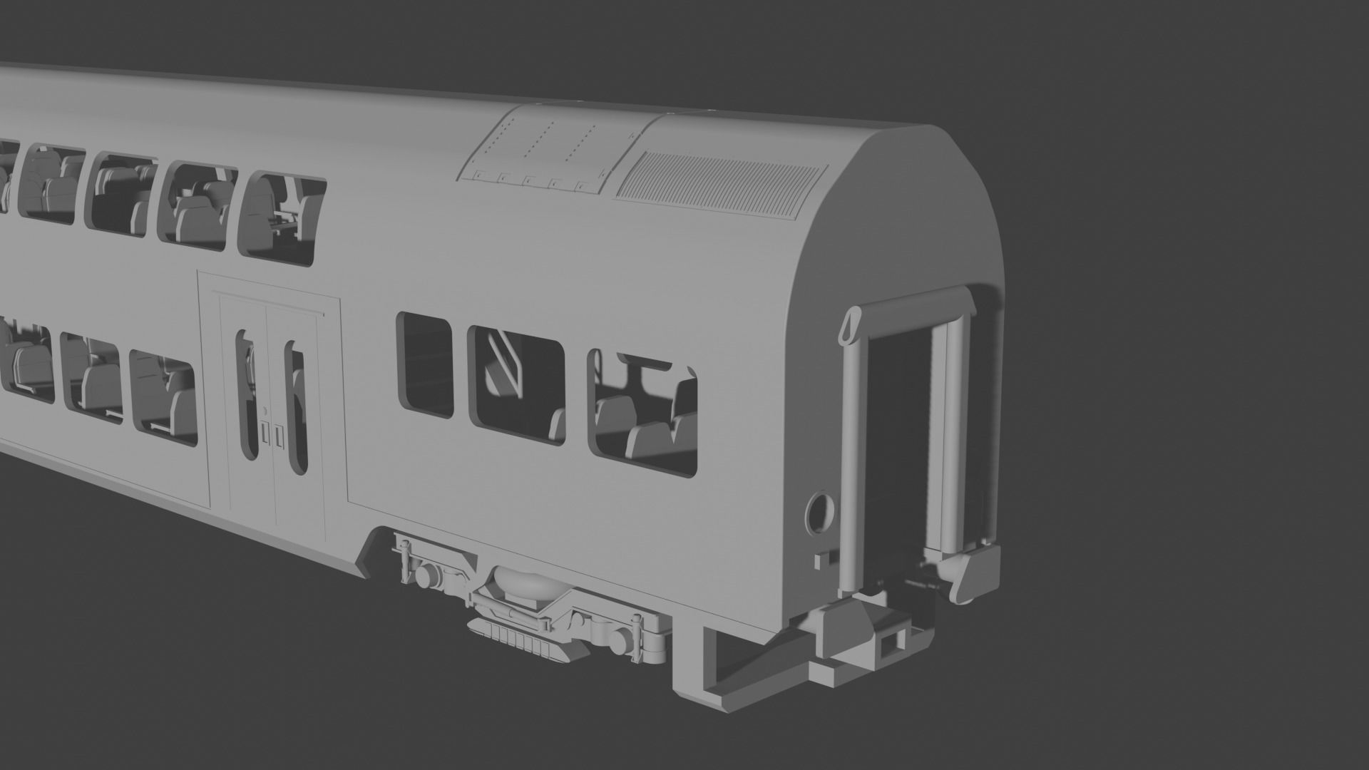 H0 1-87 scale Doppelstockwagen DBpza 780 3D print model_3