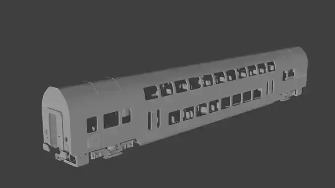 H0 1-87 scale Doppelstockwagen DBpza 780 3D print model