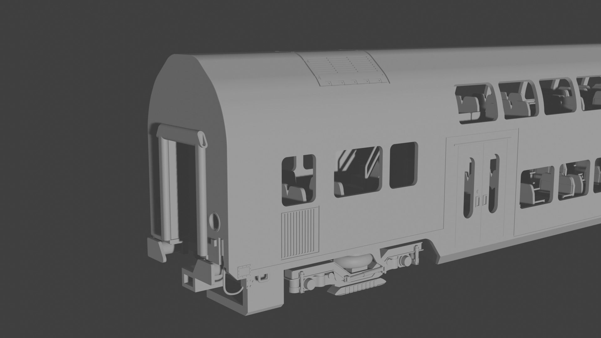 H0 1-87 scale Doppelstockwagen DBpza 780 3D print model_2