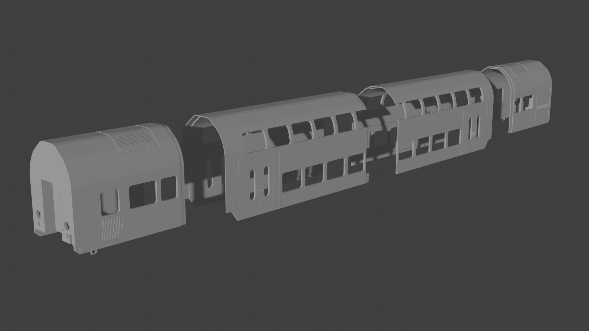 H0 1-87 scale Doppelstockwagen DBpza 780 3D print model_13