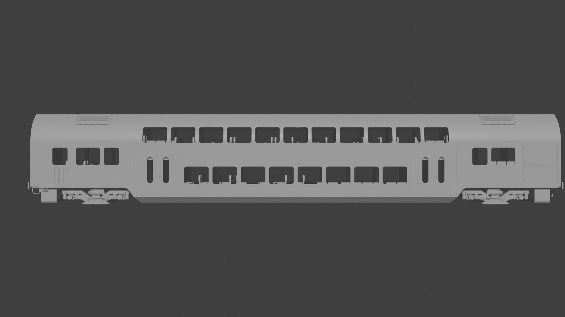 H0 1-87 scale Doppelstockwagen DBpza 780 3D print model_5