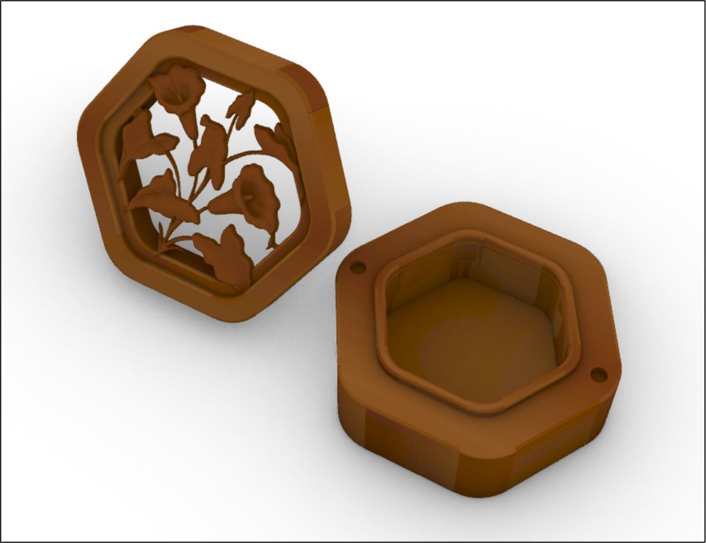 Ring box with two different decor 3D model_5