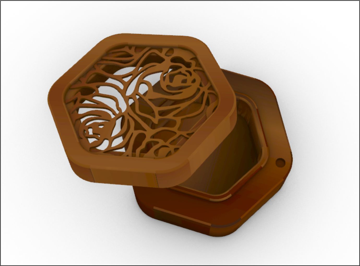 Ring box with two different decor 3D model_2