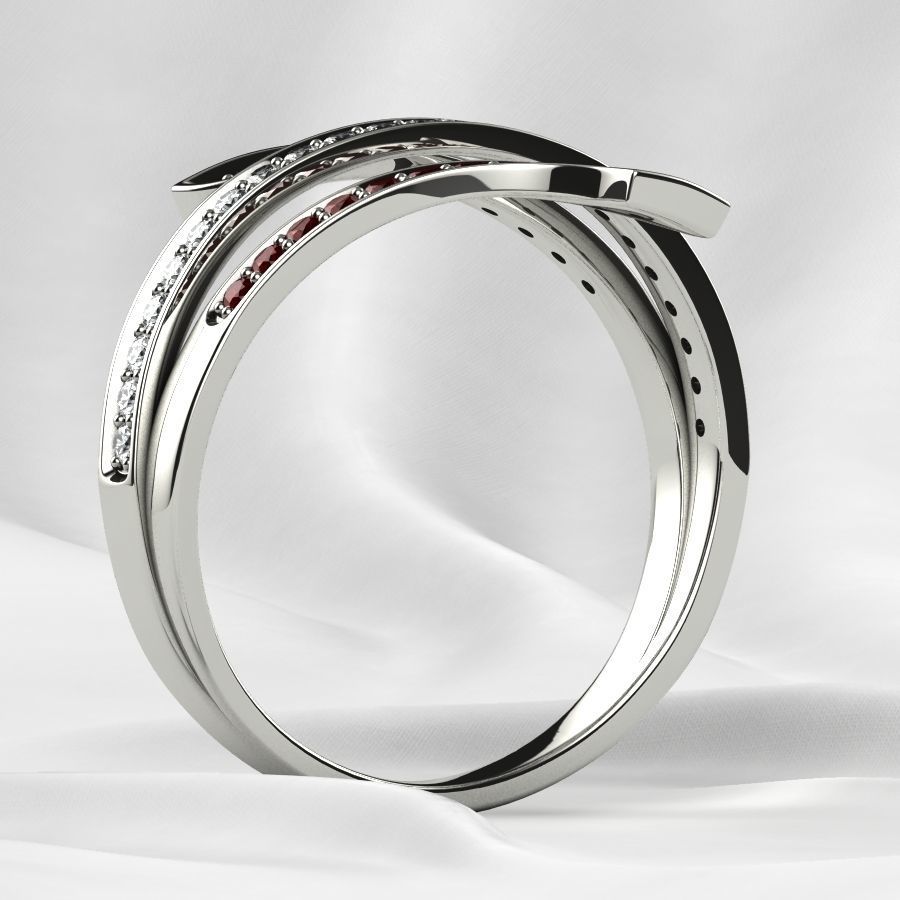 Italy Fashion Gold Ring 3D print model_17