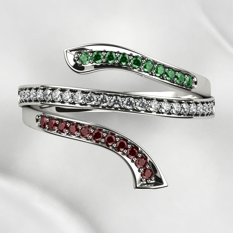 Italy Fashion Gold Ring 3D print model_14