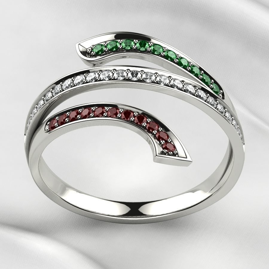 Italy Fashion Gold Ring 3D print model_13