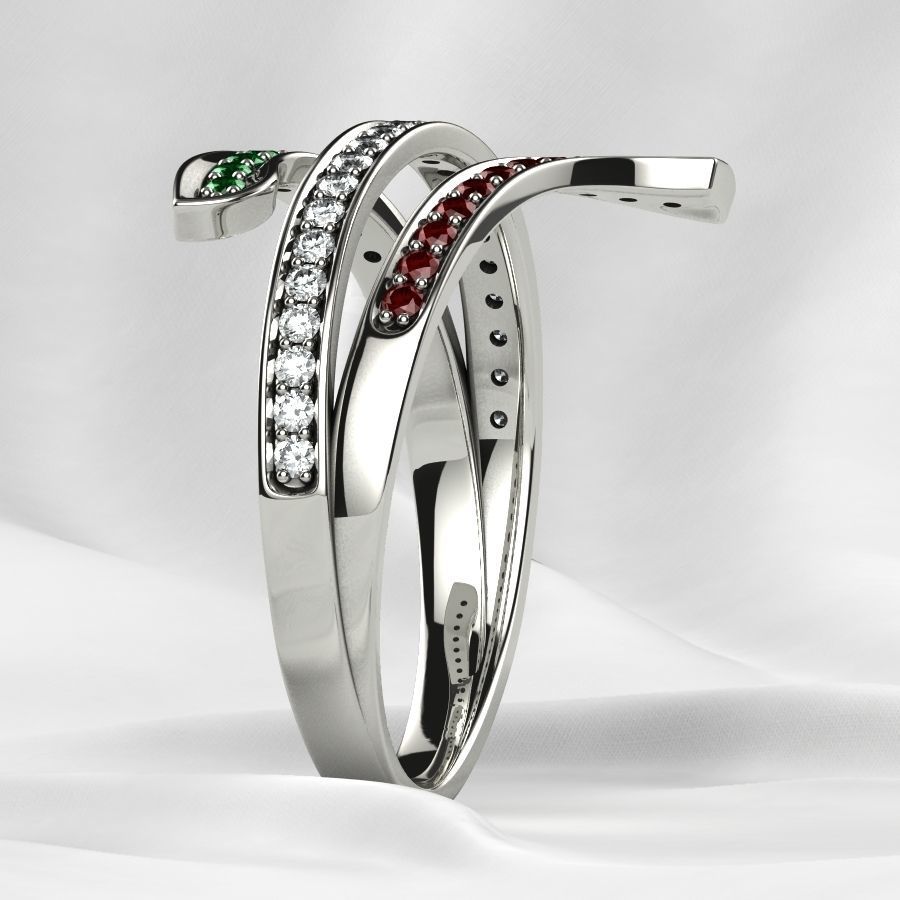 Italy Fashion Gold Ring 3D print model_20