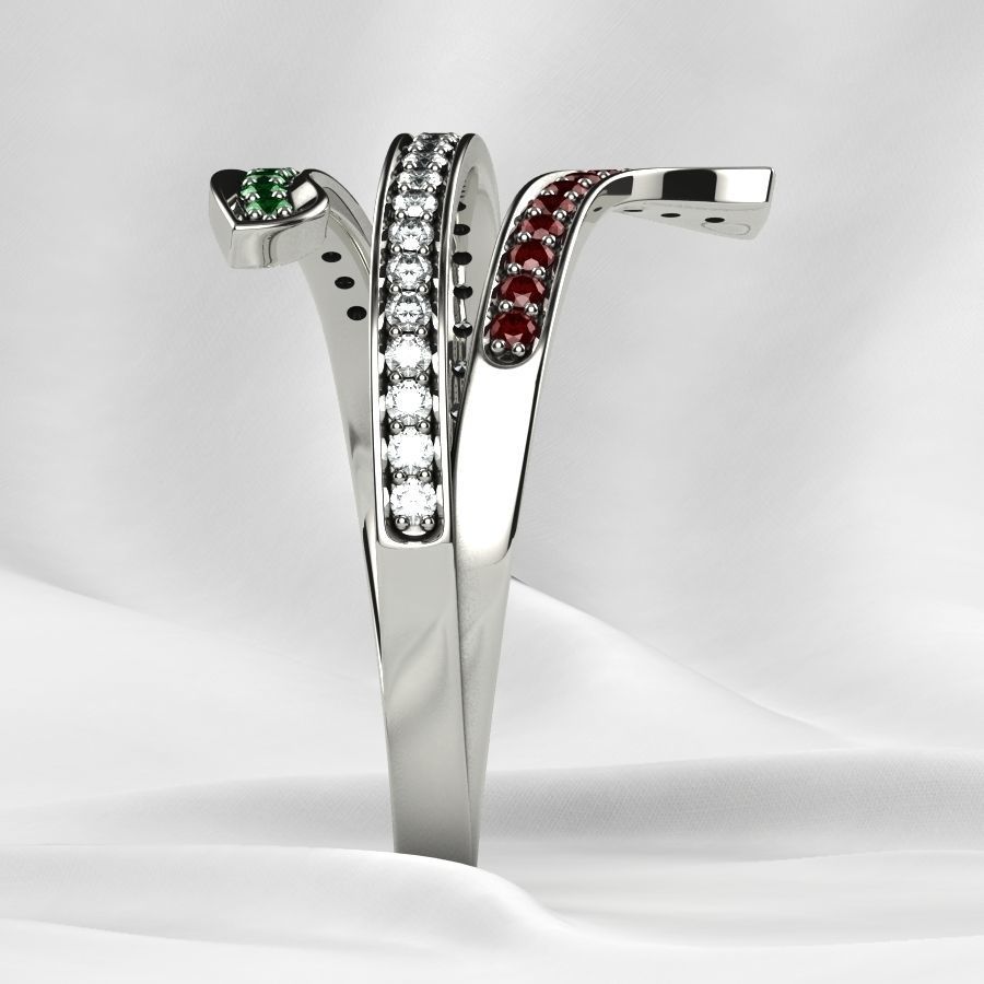 Italy Fashion Gold Ring 3D print model_21