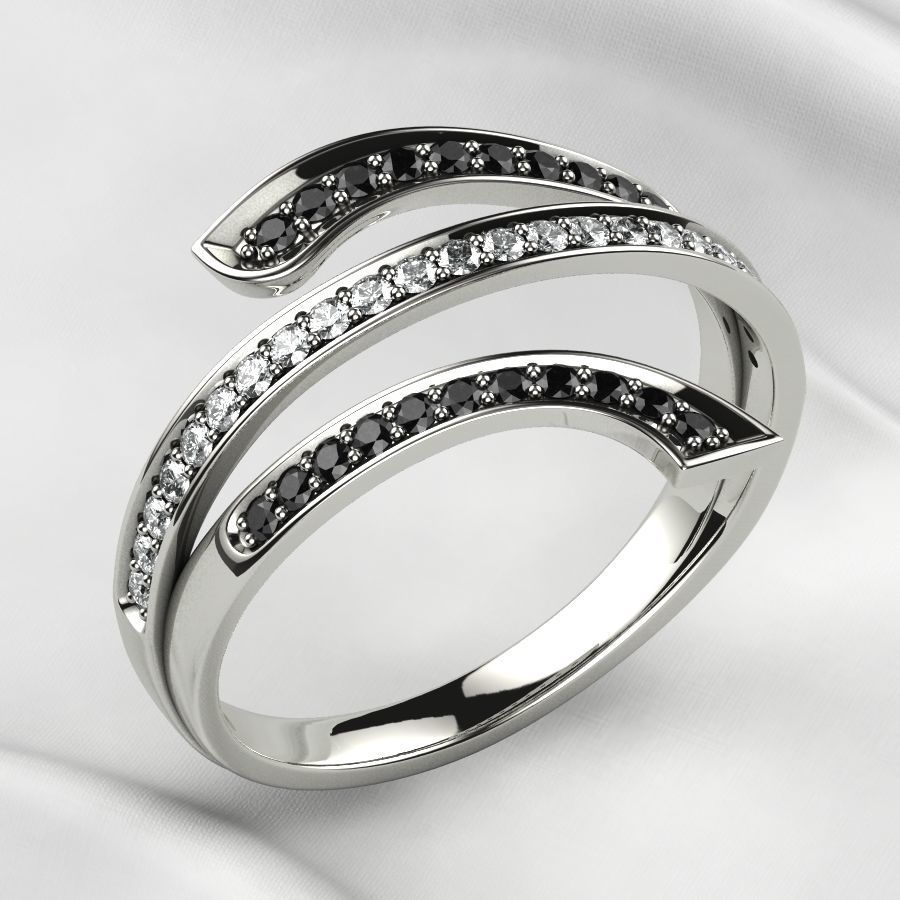 Italy Fashion Gold Ring 3D print model_4