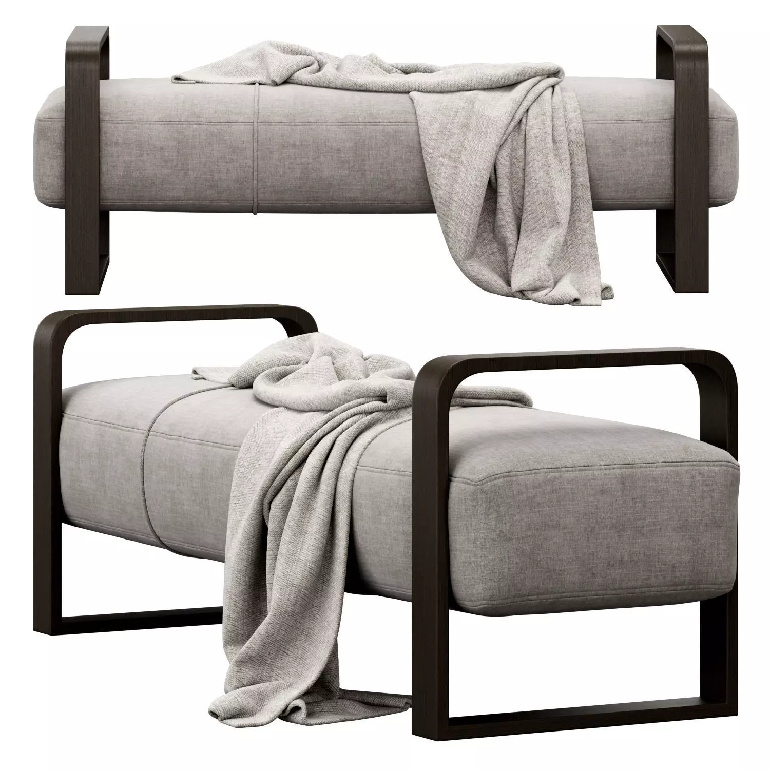 Upholstered Bench by Hooker Furniture 3D model