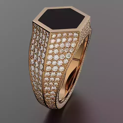 man pave rings  3D print model