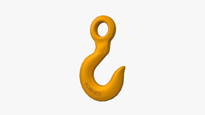 Eye Hook Low-poly 3D model