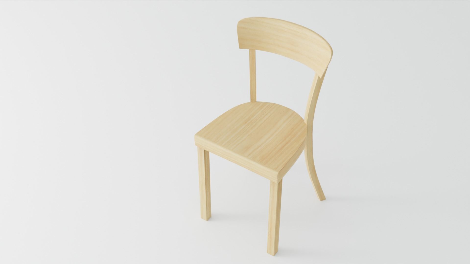 Frankfurter Stuhl Midcentury German Kitchen Chair 3D model_4