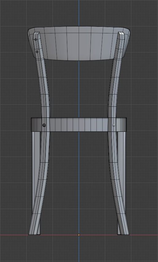 Frankfurter Stuhl Midcentury German Kitchen Chair 3D model_6