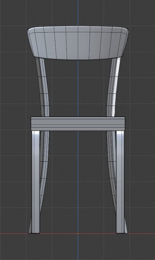 Frankfurter Stuhl Midcentury German Kitchen Chair 3D model_8