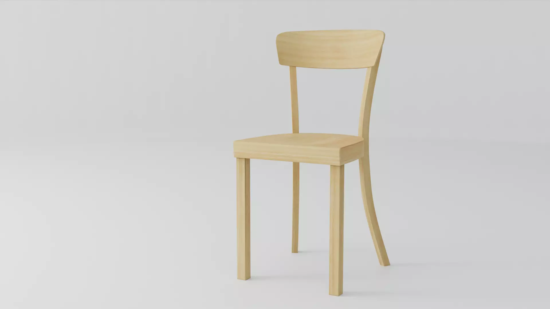 Frankfurter Stuhl Midcentury German Kitchen Chair 3D model_0