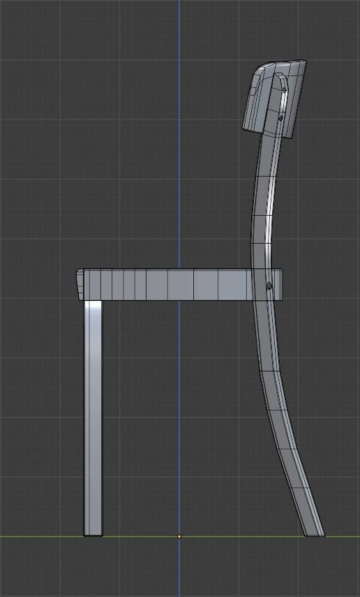 Frankfurter Stuhl Midcentury German Kitchen Chair 3D model_9