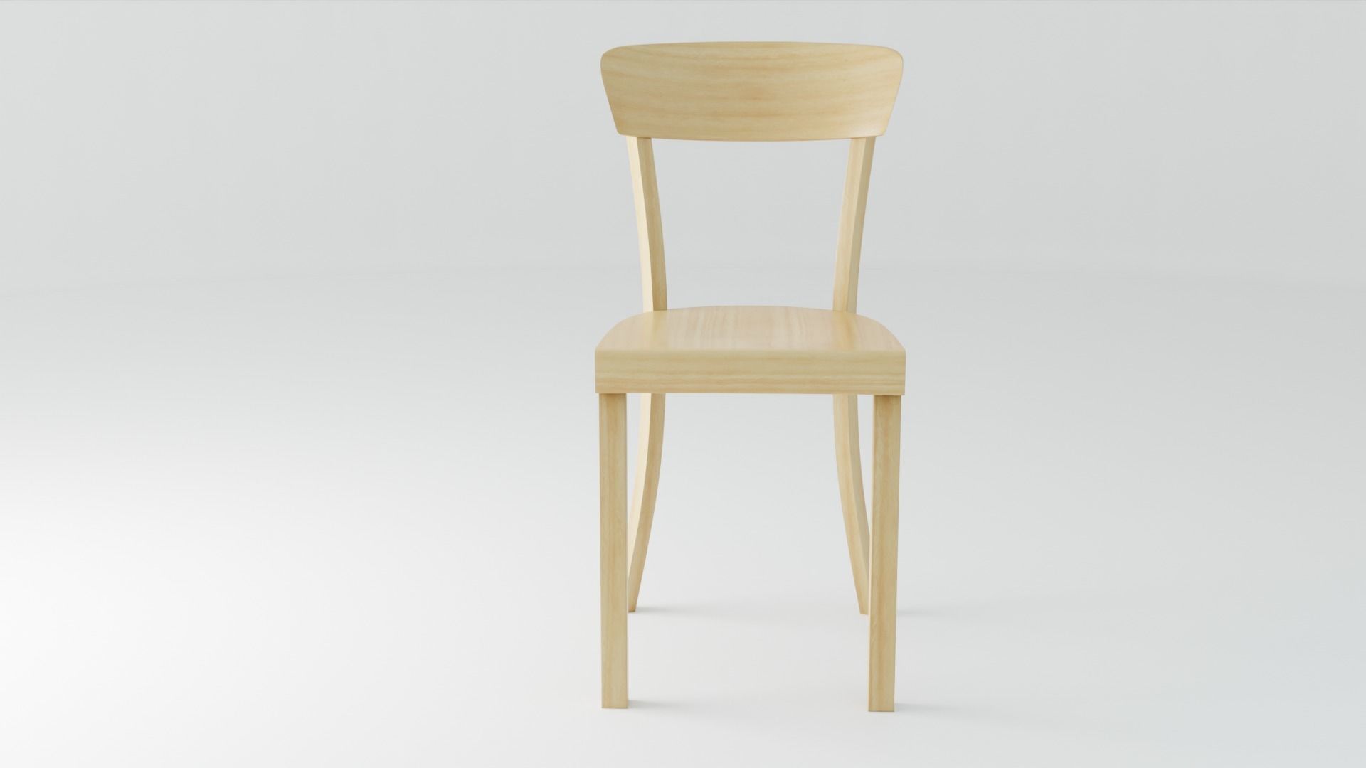 Frankfurter Stuhl Midcentury German Kitchen Chair 3D model_2