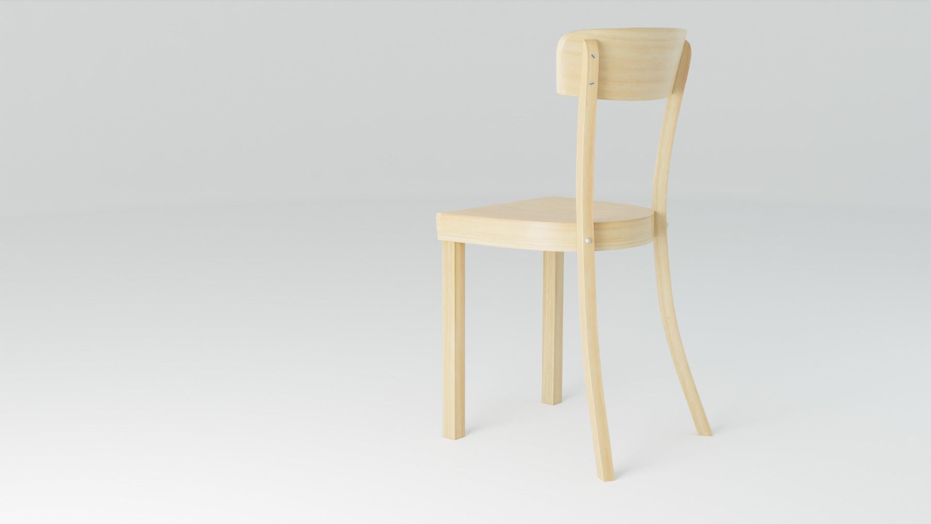 Frankfurter Stuhl Midcentury German Kitchen Chair 3D model_1