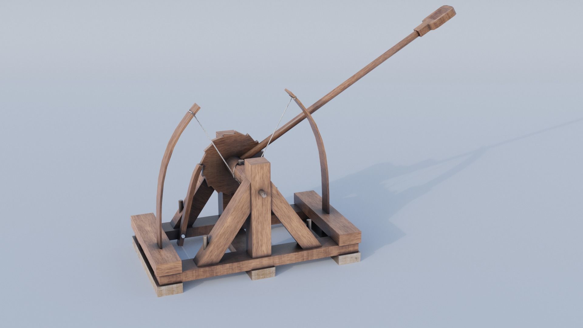 Da Vincis Catapult  Low-poly 3D model_8