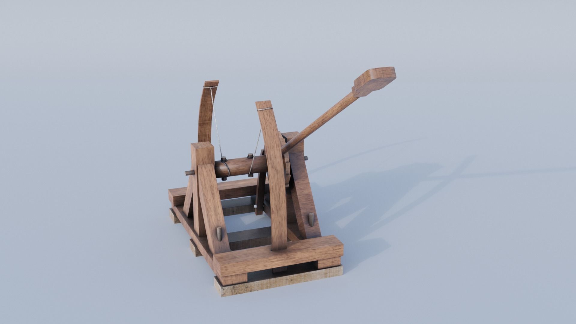 Da Vincis Catapult  Low-poly 3D model_2