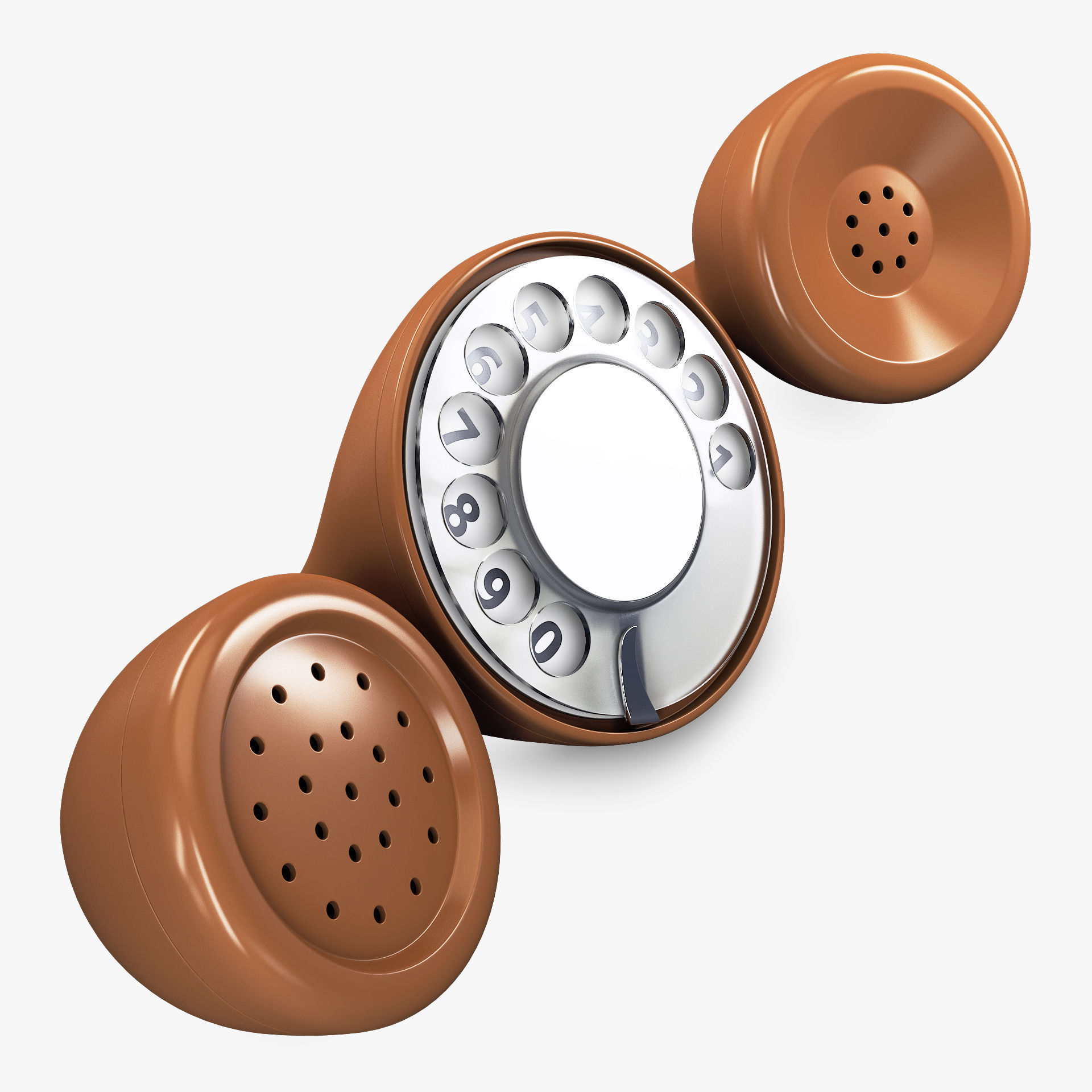 Funny Rotary Mobile Phone v 1 3D model_7