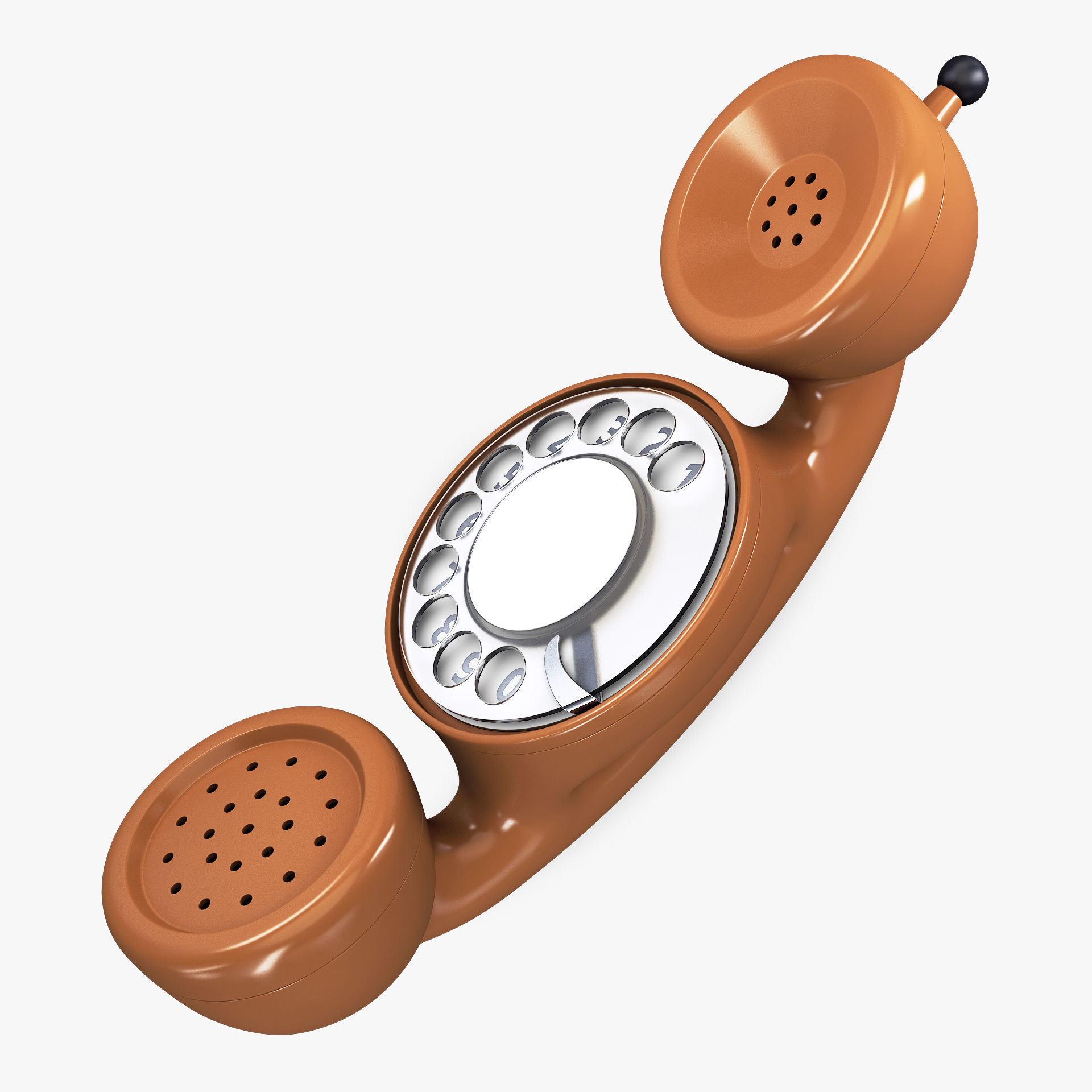 Funny Rotary Mobile Phone v 1 3D model_8