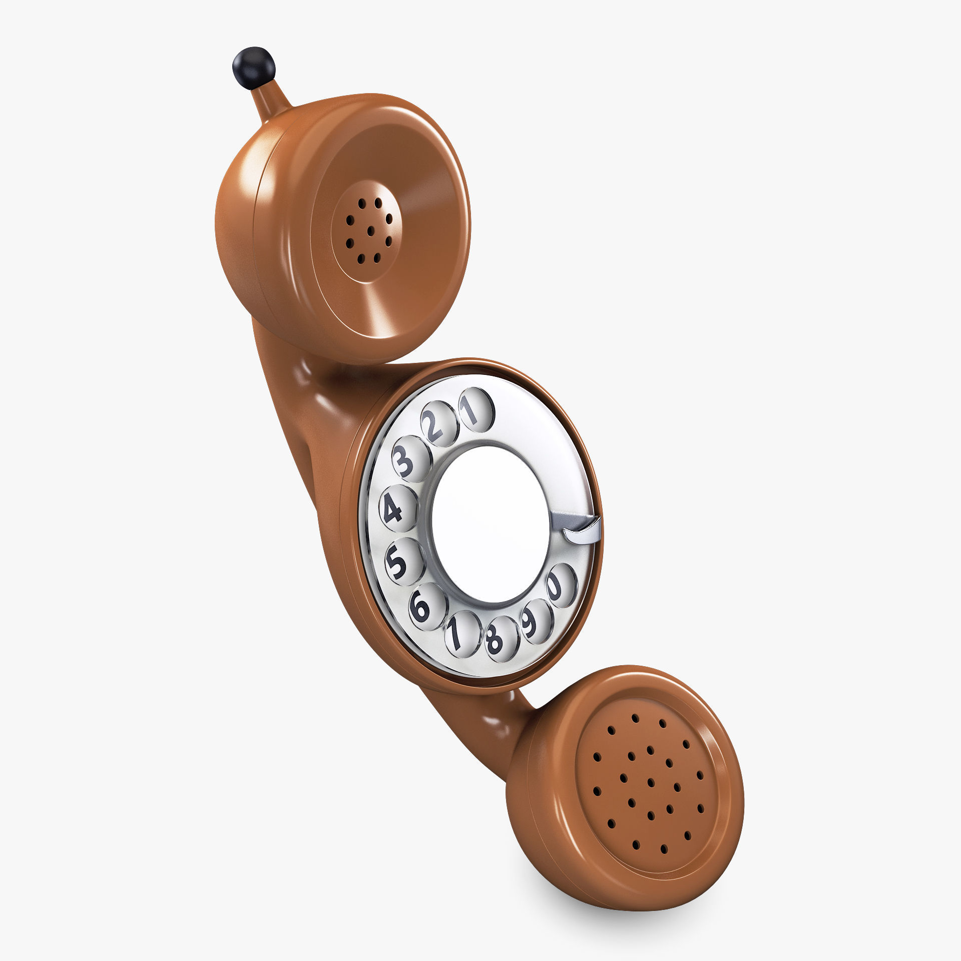 Funny Rotary Mobile Phone v 1 3D model_3