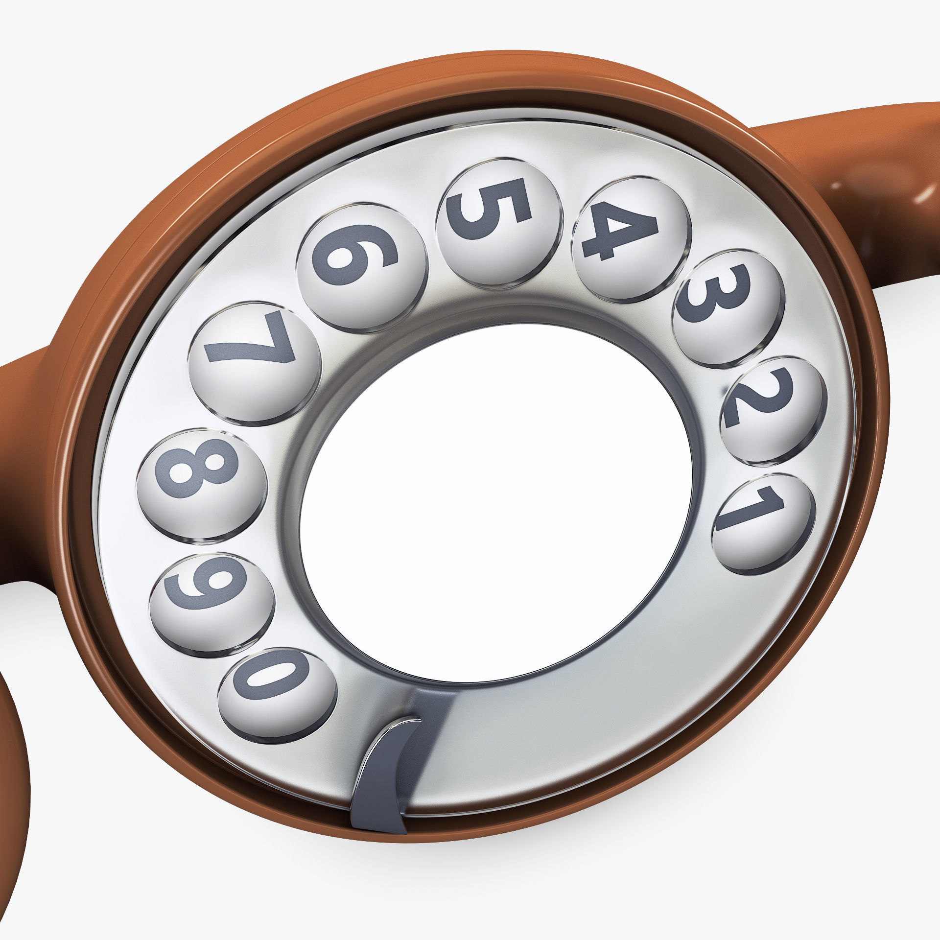 Funny Rotary Mobile Phone v 1 3D model_11