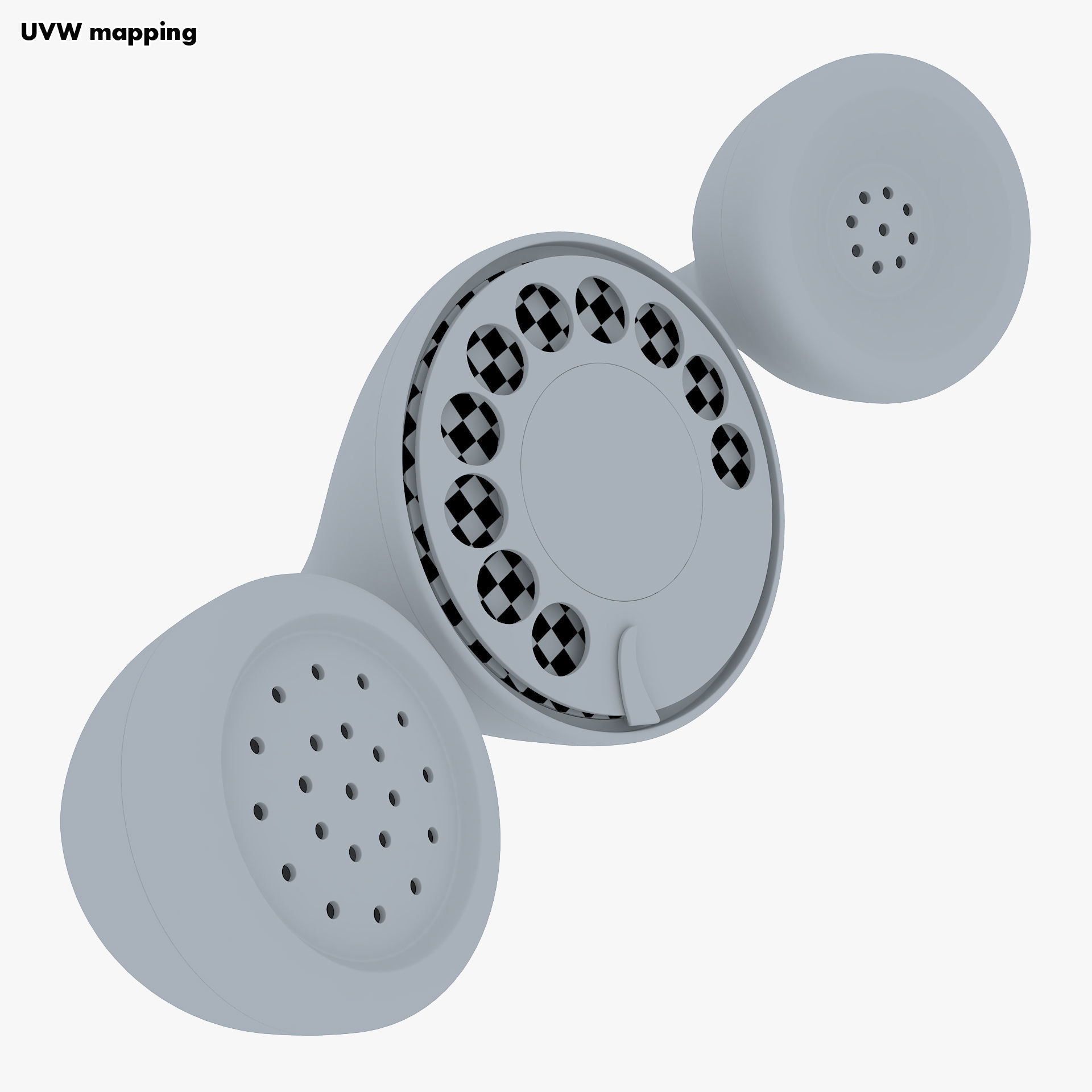 Funny Rotary Mobile Phone v 1 3D model_36