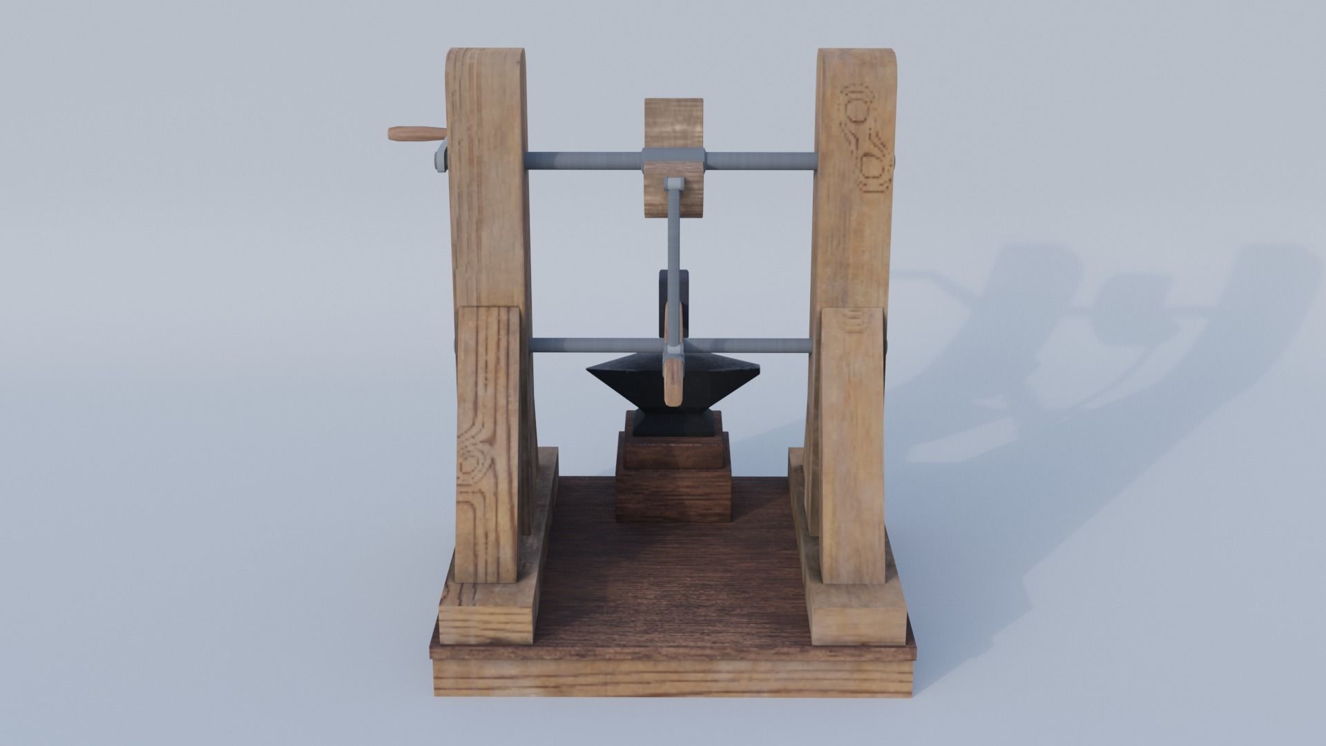 3D model Mechanical hammer and Anvil VR / AR / lowpoly CGTrader