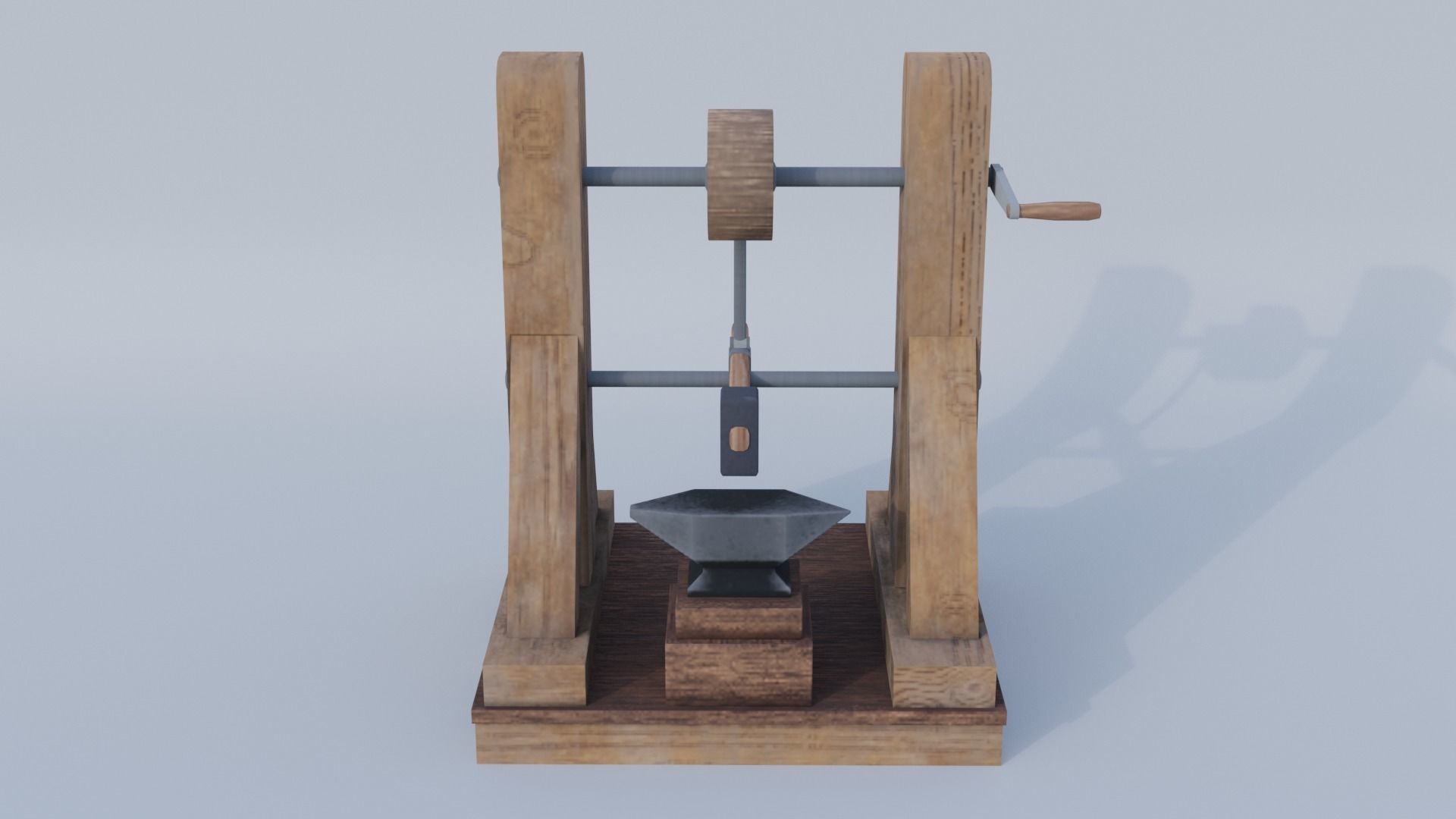 3D model Mechanical hammer and Anvil VR / AR / lowpoly CGTrader