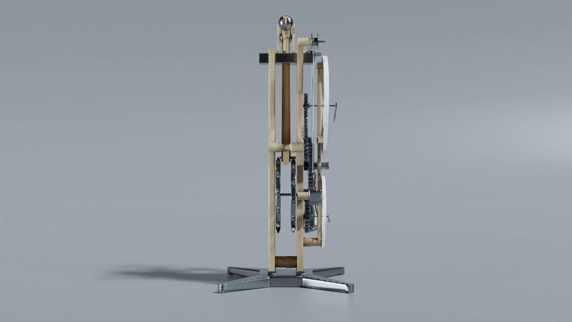DaVinci Clock Low-poly 3D model_6
