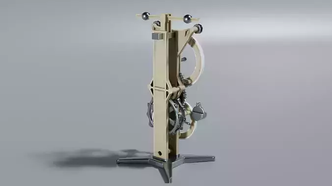 DaVinci Clock Low-poly 3D model