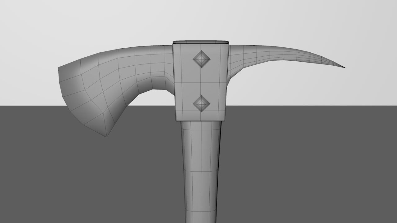 Mystical Scandinavian Ax  low-poly 3Dmodel Low-poly 3D model_6