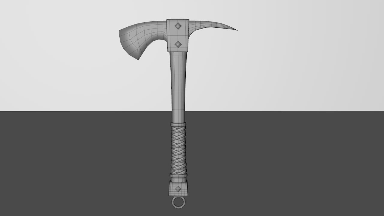 Mystical Scandinavian Ax  low-poly 3Dmodel Low-poly 3D model_5
