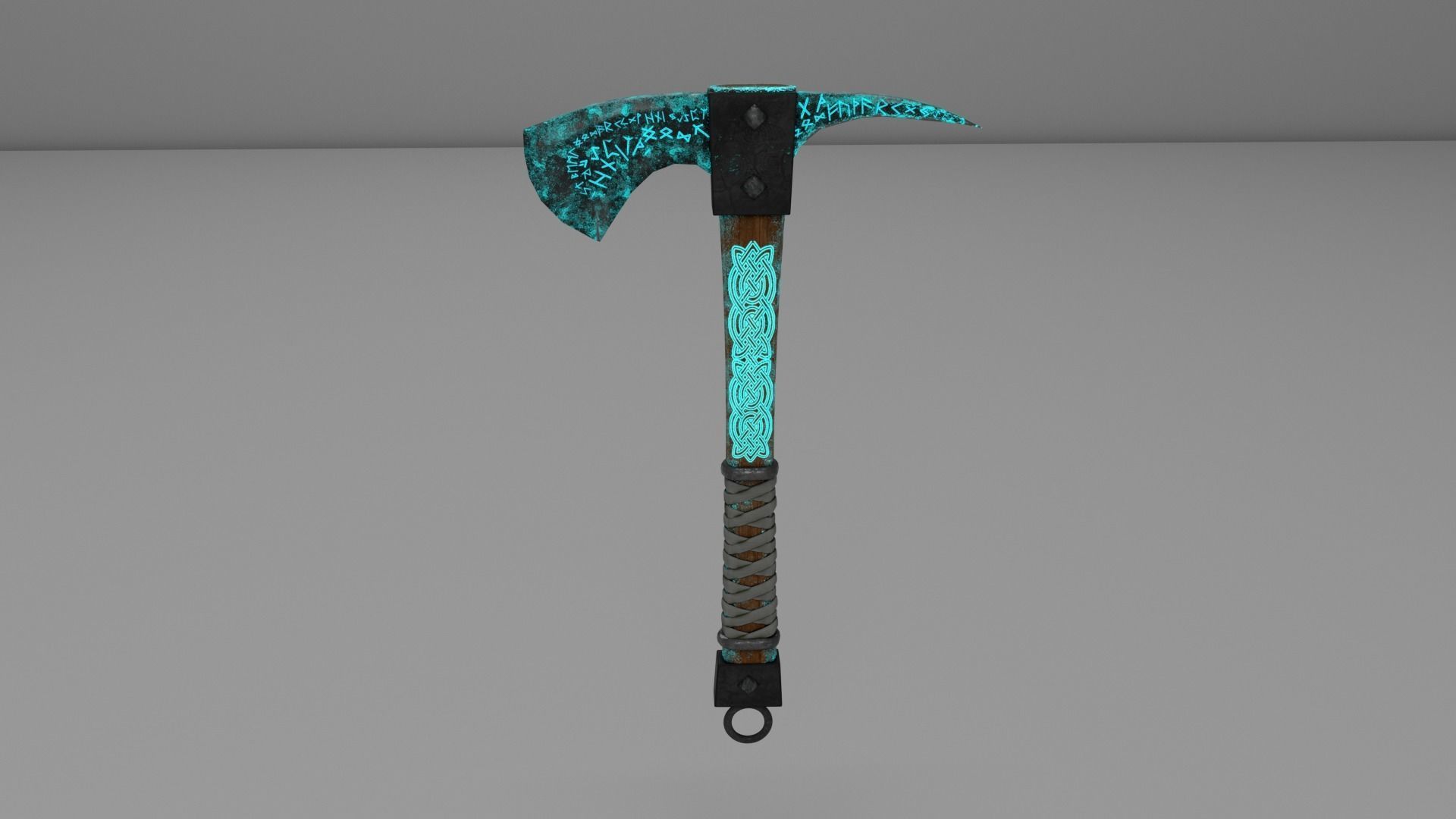 Mystical Scandinavian Ax  low-poly 3Dmodel Low-poly 3D model_2