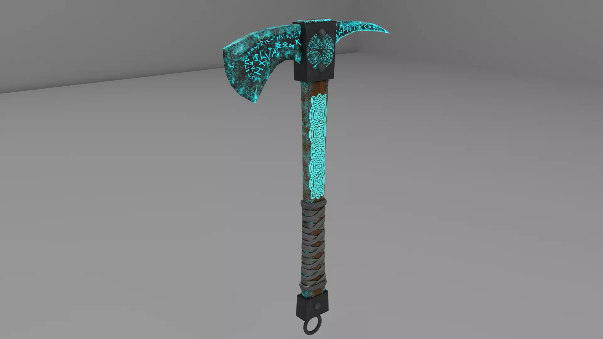 Mystical Scandinavian Ax  low-poly 3Dmodel Low-poly 3D model_0