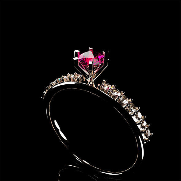 3D Diamond Ring 3D model_4