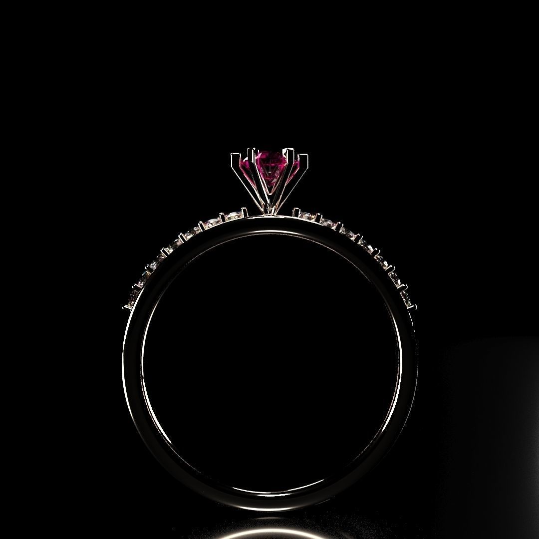 3D Diamond Ring 3D model_2