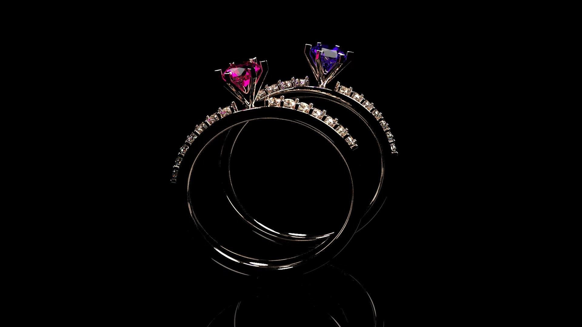 3D Diamond Ring 3D model_3