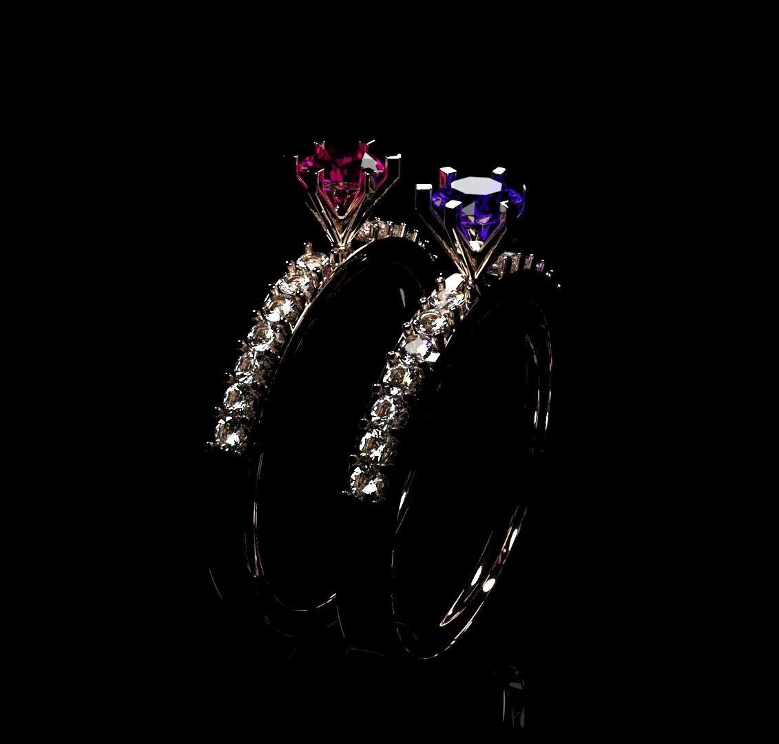 3D Diamond Ring 3D model_5