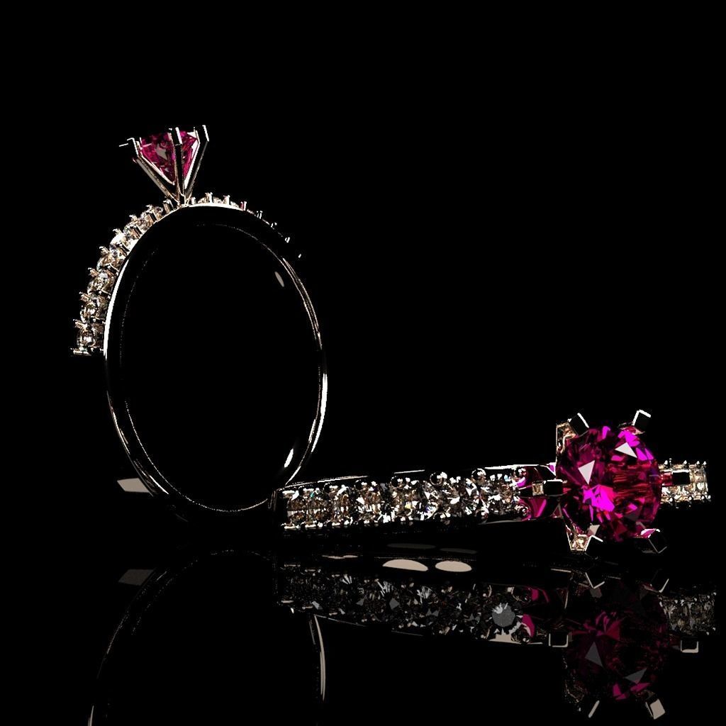 3D Diamond Ring 3D model_1